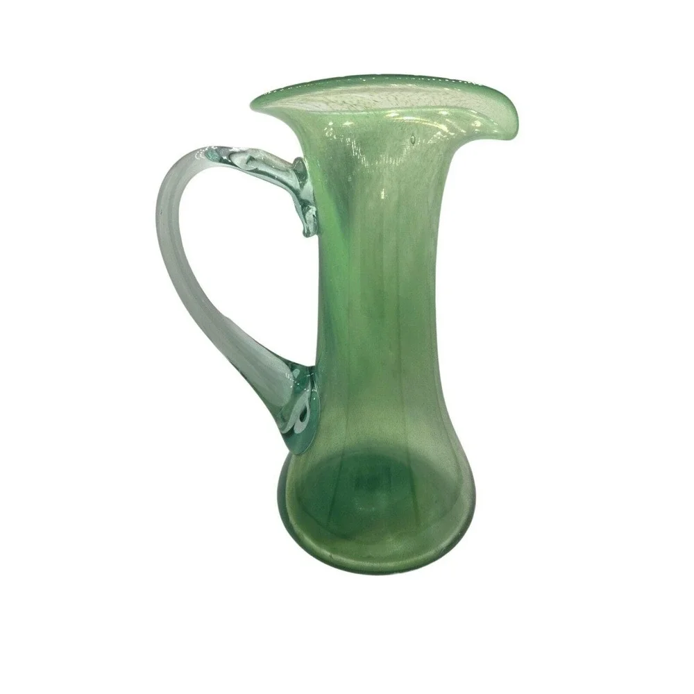 Terence MacSweeney Killarney Kerry Ireland Green Art‎ Glass Water Pitcher 11